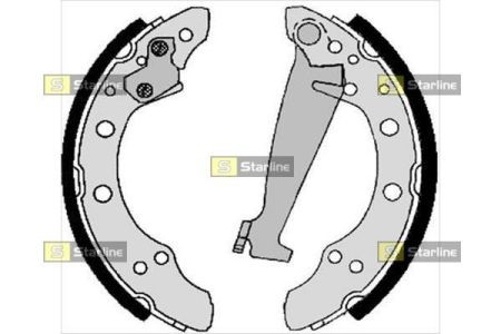 BC 04100 Starline Тормозные колодки барабанные, к-кт. STARLINE