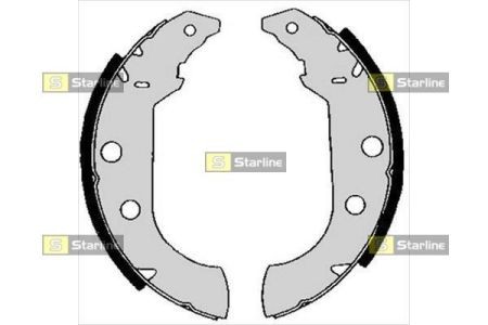 BC 04980 Starline Гальмівні колодки барабанні STARLINE