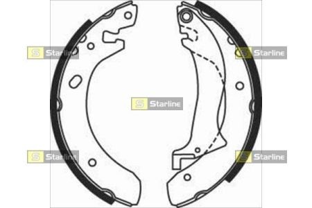 BC 07510 Starline Тормозные колодки барабанные, к-кт. STARLINE