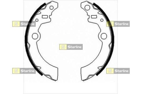 BC 09070 Starline Гальмівні колодки барабанні, к-кт. STARLINE