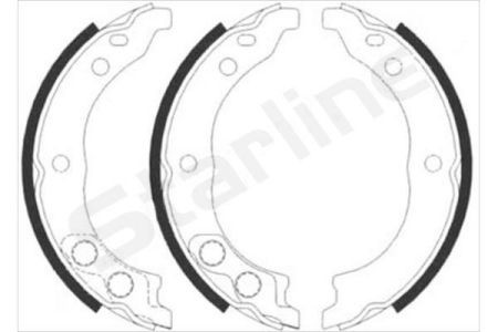 BC 08900 Starline Тормозные колодки барабанные, к-кт. STARLINE