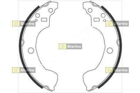 BC 08870 Starline Гальмівні колодки барабанні, к-кт. STARLINE