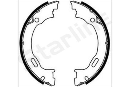 BC 08720 Starline Тормозные колодки барабанные, к-кт. STARLINE