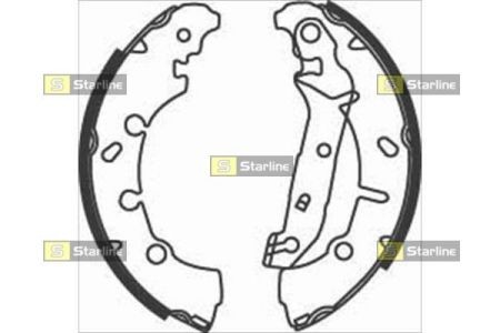 Гальмівні колодки барабанні, к-кт. STARLINE BC 08200
