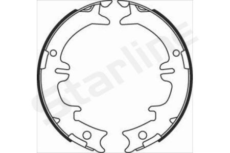 BC 08340 Starline Гальмівні колодки барабанні, к-кт. STARLINE
