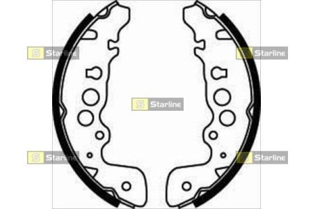 BC 07470 Starline Гальмівні колодки барабанні, к-кт. STARLINE