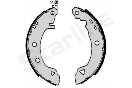 BC 04920 Starline Гальмівні колодки барабанні, к-кт. STARLINE