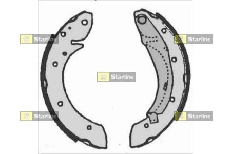 BC 07165 Starline Гальмівні колодки барабанні, к-кт. STARLINE