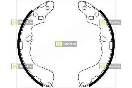 BC 07190 Starline Тормозные колодки барабанные, к-кт. STARLINE