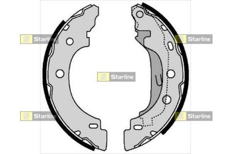 BC 07330 Starline Тормозные колодки барабанные, к-кт. STARLINE