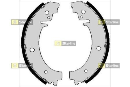 BC 00730 Starline Гальмівні колодки барабанні, к-кт. STARLINE