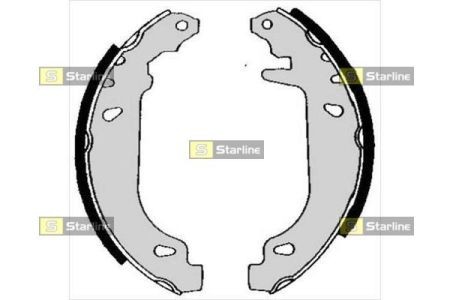 Гальмівні колодки барабанні, к-кт. STARLINE BC 04880