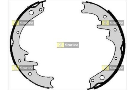 BC 06010 Starline Тормозные колодки барабанные, к-кт. STARLINE