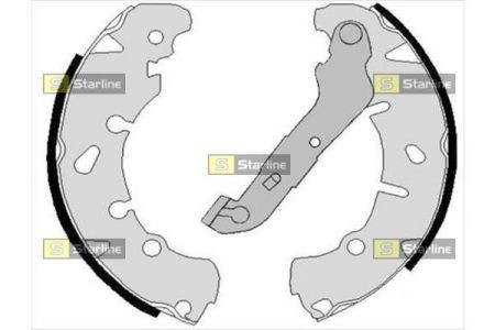 BC 08170 Starline Гальмівні колодки барабанні, к-кт. STARLINE