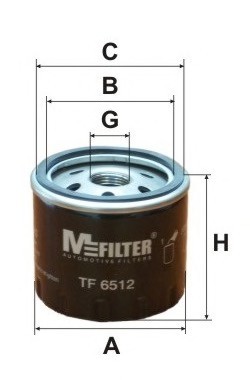 TF6512 MFILTER Фильтр масляный OPEL Vivaro (пр-во M-filter)