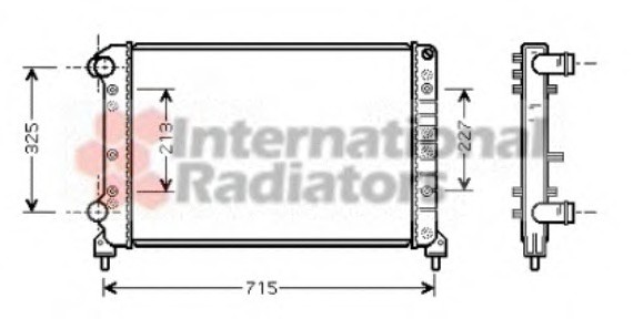 17002261 Van Wezel Радіатор DOBLO 19D/TD MT -AC 00- (Van Wezel)