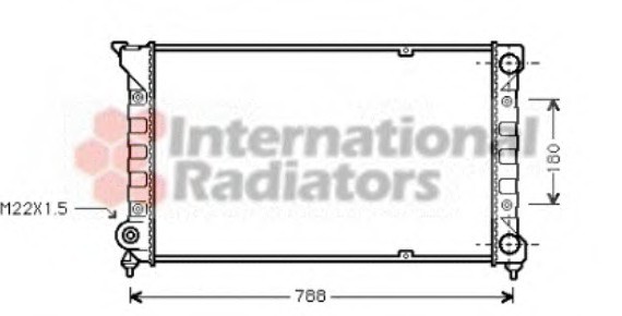 58002066 Van Wezel Радиатор PASSAT 3 16/18/20 88-92 (Van Wezel)