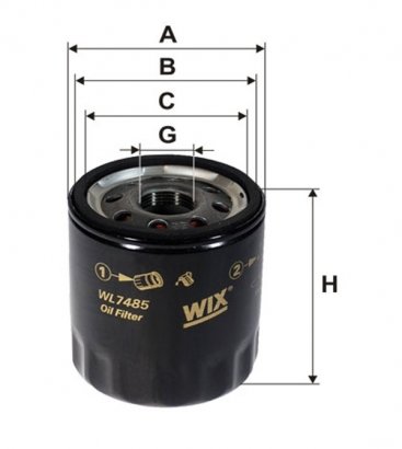 WL7485 WIX-FILTRON Фильтр масл. Jeep (пр-во WIX-Filtron) WL7485