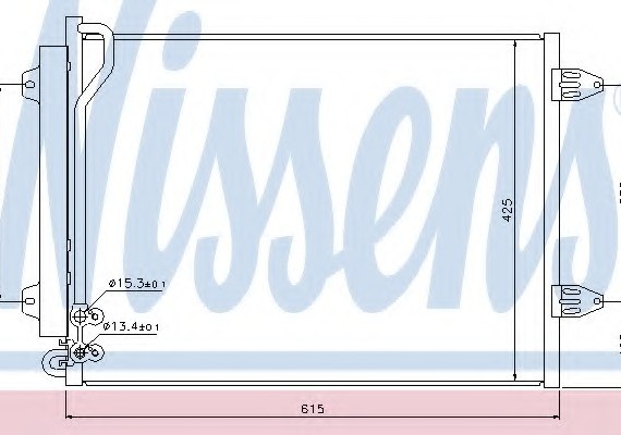 94831 NISSENS (Дания) Конденсатор кондиционера VW (пр-во Nissens)