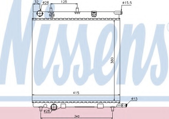 61284 NISSENS (Дания) Радиатор охлаждения CITROEN (пр-во Nissens)