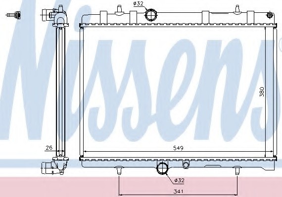 63606A NISSENS (Дания) Радиатор охлаждения PEUGEOT (пр-во Nissens)