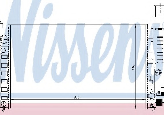 63613 NISSENS (Дания) Радиатор охлаждения PEUGEOT (пр-во Nissens)
