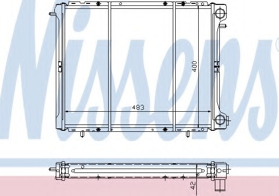 63906 NISSENS (Дания) Радиатор охлаждения RENAULT (пр-во Nissens)