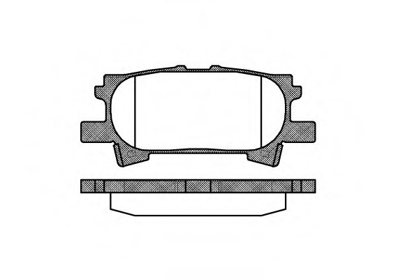 1040.00 Remsa Колодка торм. LEXUS RX, задн. (пр-во REMSA)