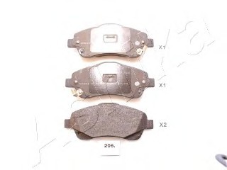 50-02-206 ASHIKA Колодка гальм. TOYOTA AVENSIS (пр-во ASHIKA)