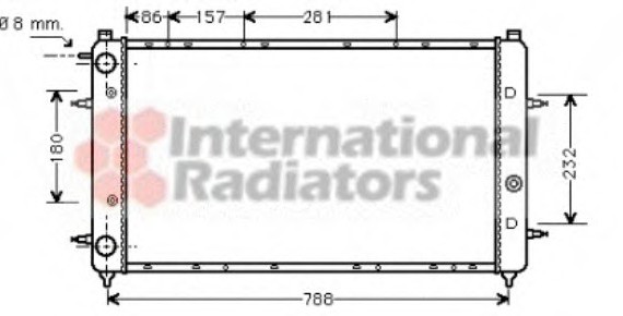 58002114 Van Wezel Радіатор TRANSPORTER/SYNCRO 90- (Van Wezel)