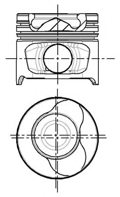 Поршень в комплекте на 1 цилиндр, STD NURAL 87-123400-00