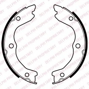 LS2038 DELPHI Гальмівні колодки, барабанные LS2038 DELPHI