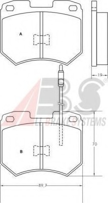 36137 ABS Колодка гальм. AUDI 100 передн. (пр-во ABS)