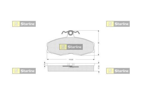 BD S001S Starline Колодки гальмівні дискові, к-кт. STARLINE