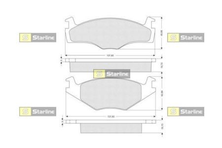 BD S027 Starline Колодки гальмівні дискові, к-кт. STARLINE