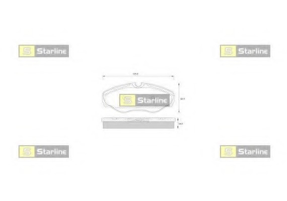 BD S250 Starline Колодки гальмівні дискові, к-кт. STARLINE