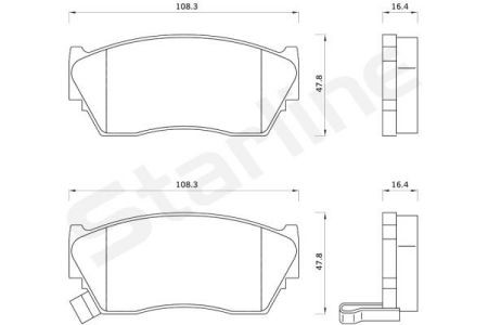 BD S161 Starline Колодки гальмівні дискові, к-кт. STARLINE