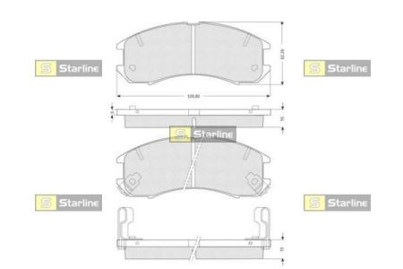 BD S126 Starline Колодки гальмівні дискові, к-кт. STARLINE