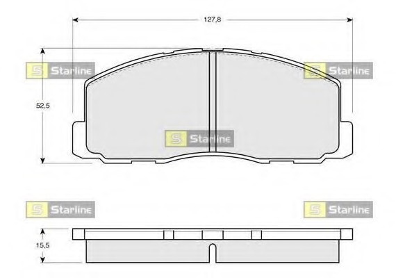 BD S119 Starline Колодки гальмівні дискові, к-кт. STARLINE