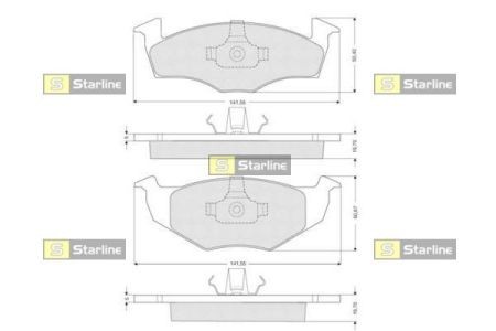 BD S118 Starline Колодки тормозные дисковые, к-кт. STARLINE