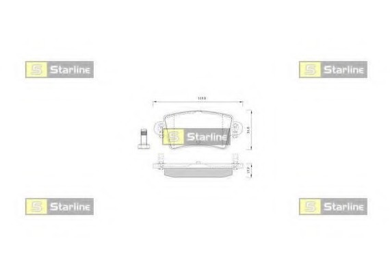 BD S251 Starline Колодки гальмівні дискові, к-кт. STARLINE