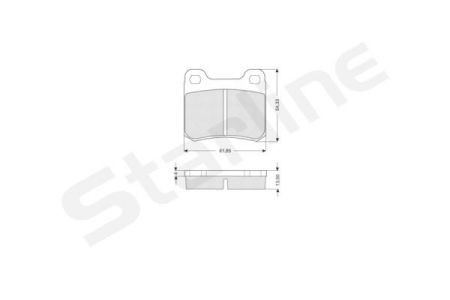 BD S169 Starline Колодки гальмівні дискові, к-кт. STARLINE