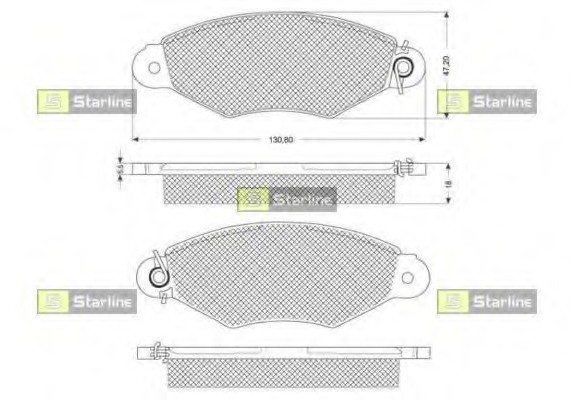 BD S181 Starline Колодки гальмівні дискові, к-кт. STARLINE