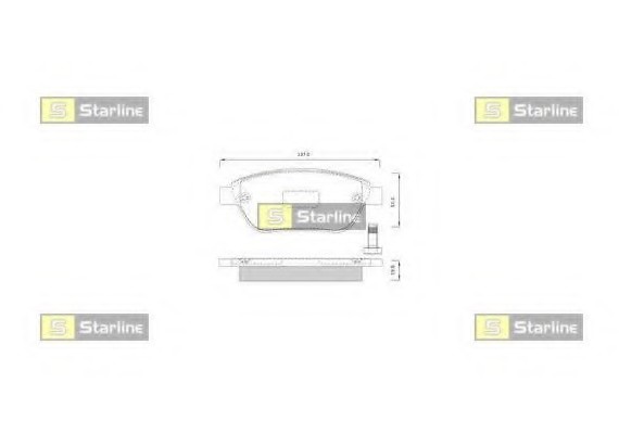 BD S248 Starline Колодки гальмівні дискові, к-кт. STARLINE