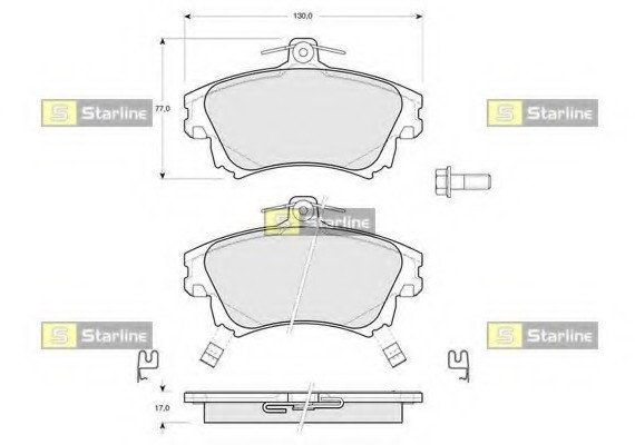 BD S218 Starline Колодки гальмівні дискові, к-кт. STARLINE