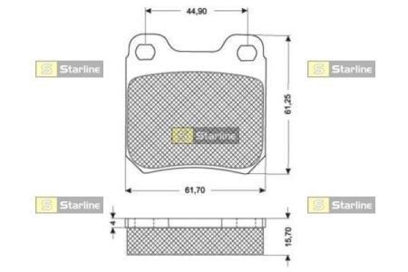 BD S184 Starline Колодки тормозные дисковые, к-кт. STARLINE