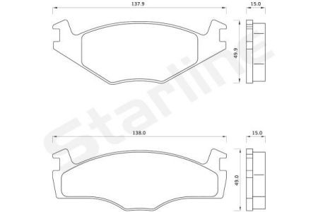 BD S068 Starline Колодки гальмівні дискові, к-кт. STARLINE