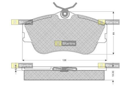 BD S074 Starline Колодки гальмівні дискові, к-кт. STARLINE