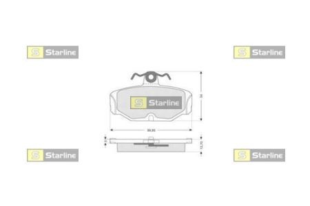 BD S045 Starline Колодки тормозные дисковые, к-кт. STARLINE