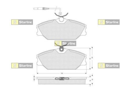 BD S034 Starline Колодки тормозные дисковые, к-кт. STARLINE